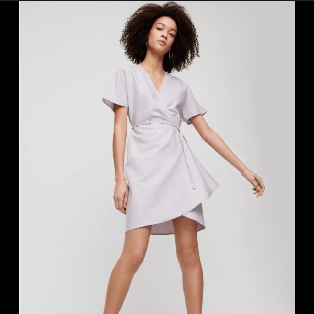Aritzia Babaton Wallace dress small pale purple
